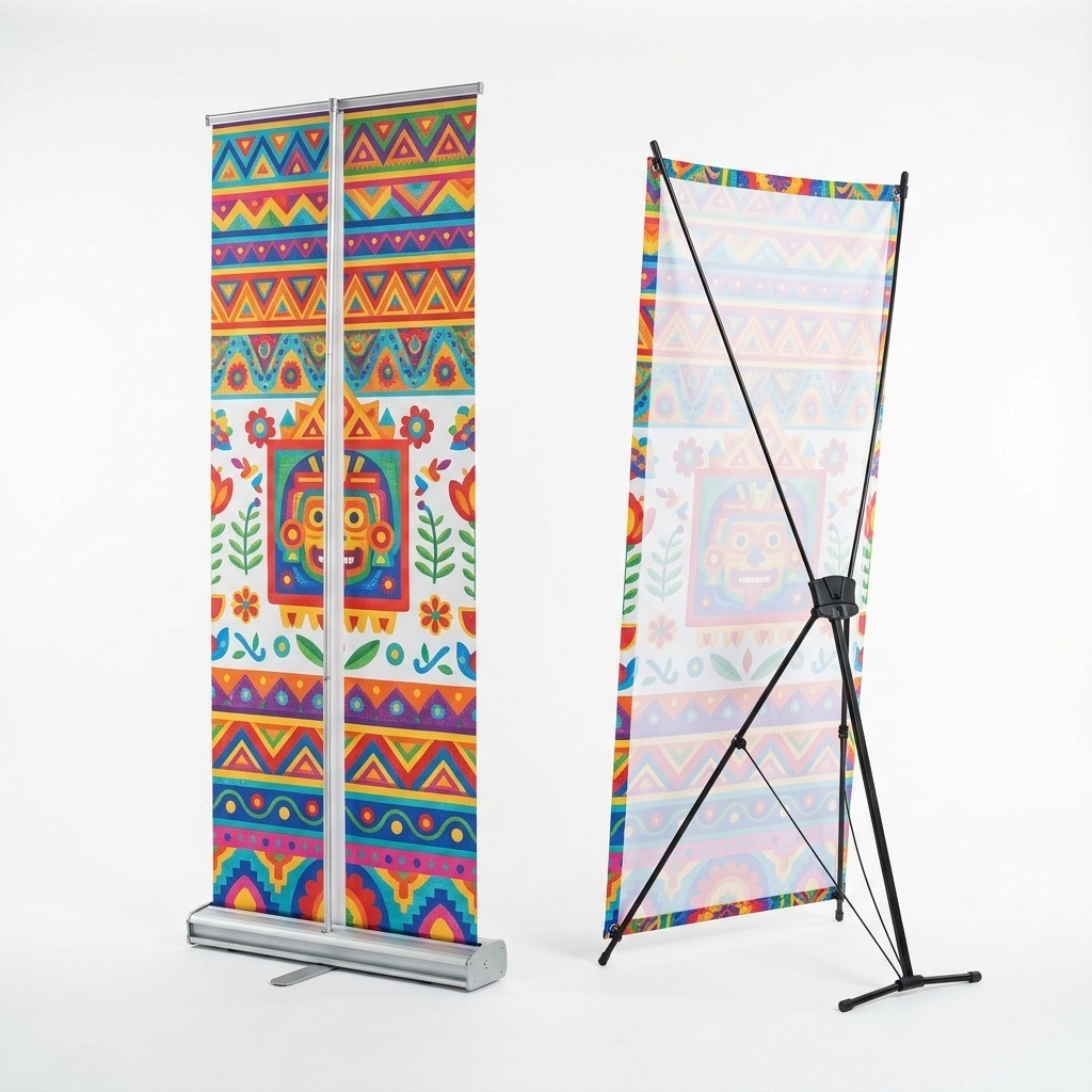 Banner/Araña 0.60×1.60m — Estructura Publicitaria iColorMX